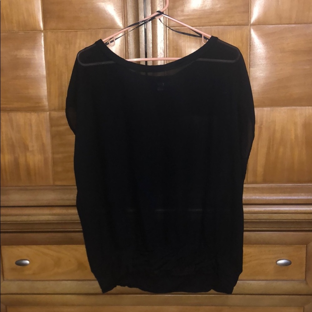 Sheer black top